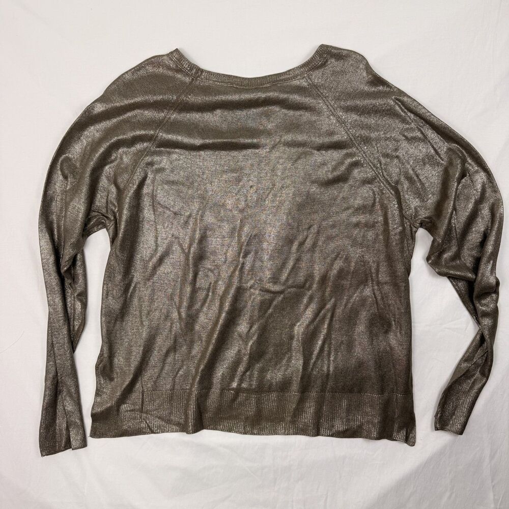Zara metallic bronze knit sweater long sleeve